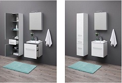 Aquanet Шкаф пенал Порто 35 L подвесной белый – фотография-6